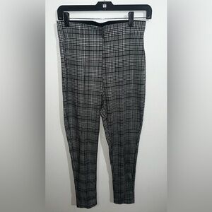Maze Collection Glen Plaid Pull-On Tapered Pants - Size S